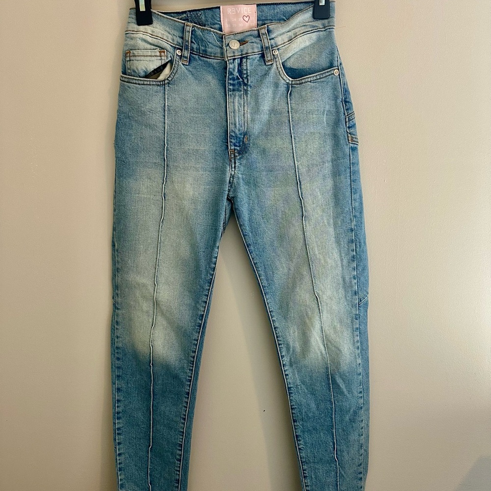 REVICE Women's Straight Leg Jeans - Light Blue